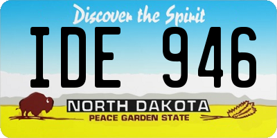 ND license plate IDE946