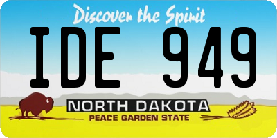 ND license plate IDE949