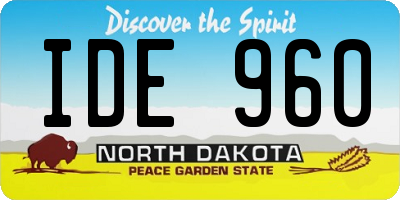 ND license plate IDE960