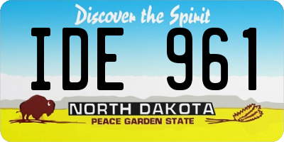 ND license plate IDE961
