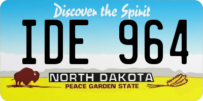 ND license plate IDE964