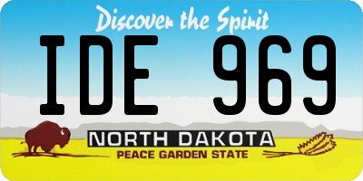 ND license plate IDE969
