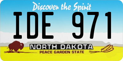 ND license plate IDE971