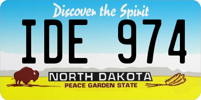 ND license plate IDE974