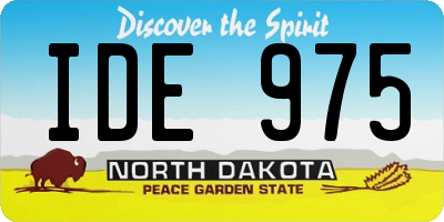 ND license plate IDE975