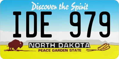 ND license plate IDE979