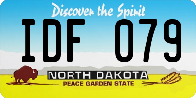 ND license plate IDF079