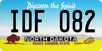 ND license plate IDF082