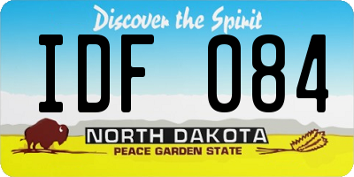 ND license plate IDF084