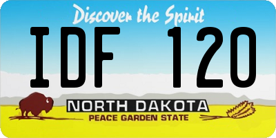 ND license plate IDF120