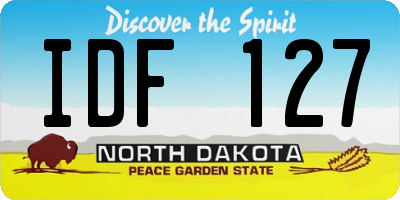 ND license plate IDF127