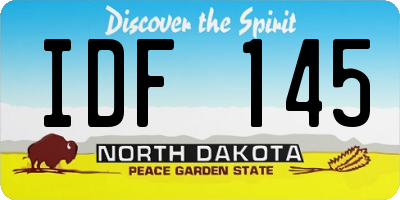 ND license plate IDF145