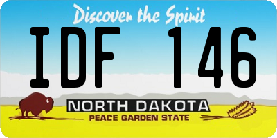 ND license plate IDF146
