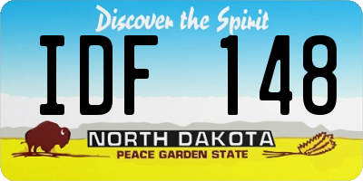 ND license plate IDF148