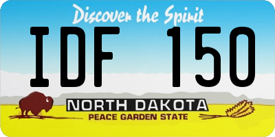 ND license plate IDF150