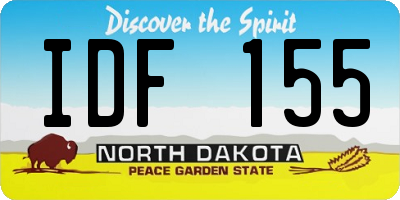 ND license plate IDF155