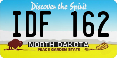 ND license plate IDF162