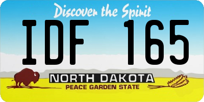 ND license plate IDF165