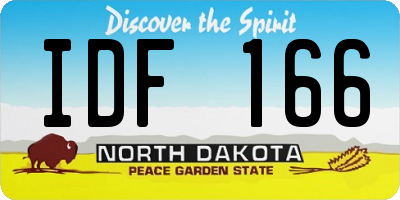 ND license plate IDF166