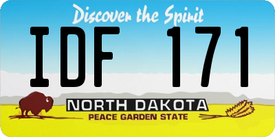ND license plate IDF171