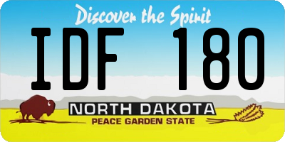 ND license plate IDF180