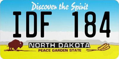ND license plate IDF184