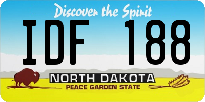 ND license plate IDF188