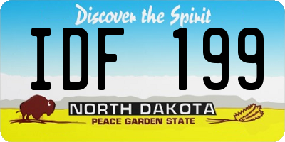 ND license plate IDF199