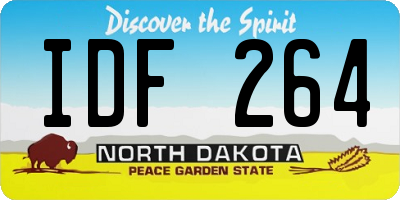 ND license plate IDF264