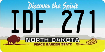 ND license plate IDF271