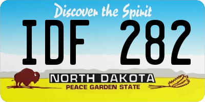 ND license plate IDF282