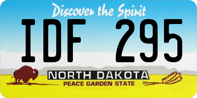 ND license plate IDF295