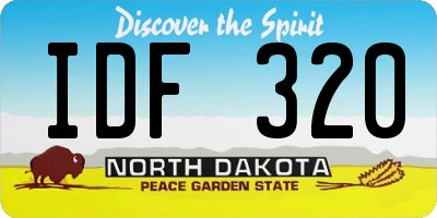 ND license plate IDF320