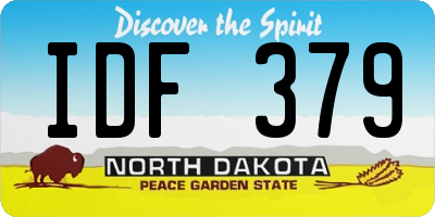 ND license plate IDF379