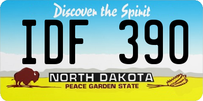 ND license plate IDF390