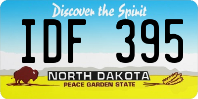 ND license plate IDF395