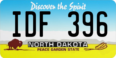 ND license plate IDF396