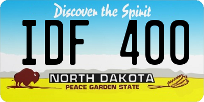 ND license plate IDF400