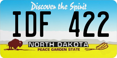 ND license plate IDF422