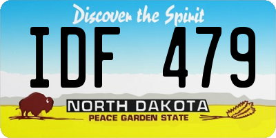 ND license plate IDF479