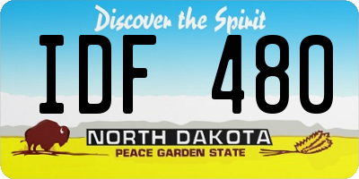 ND license plate IDF480
