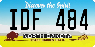 ND license plate IDF484