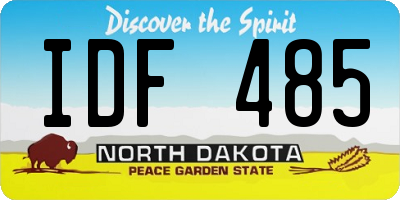 ND license plate IDF485