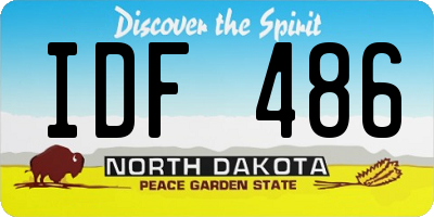 ND license plate IDF486