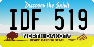 ND license plate IDF519