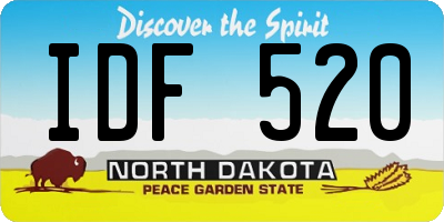 ND license plate IDF520