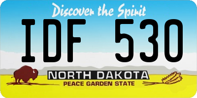 ND license plate IDF530