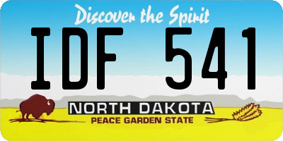 ND license plate IDF541