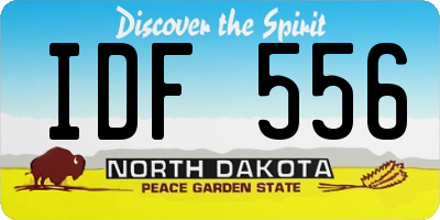 ND license plate IDF556