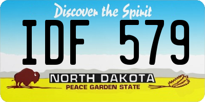 ND license plate IDF579